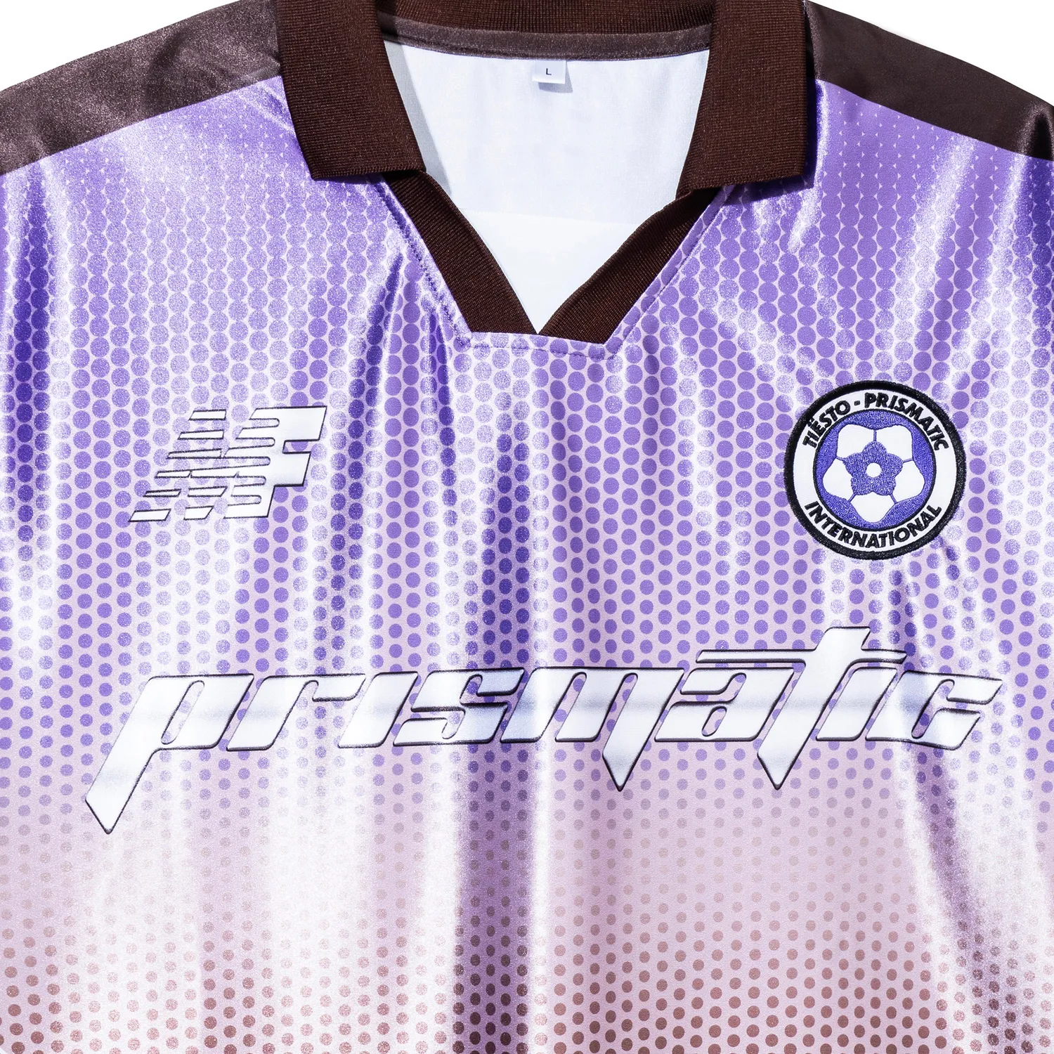 Tiësto Prismatic Soccer Jersey paars/bruin satijn