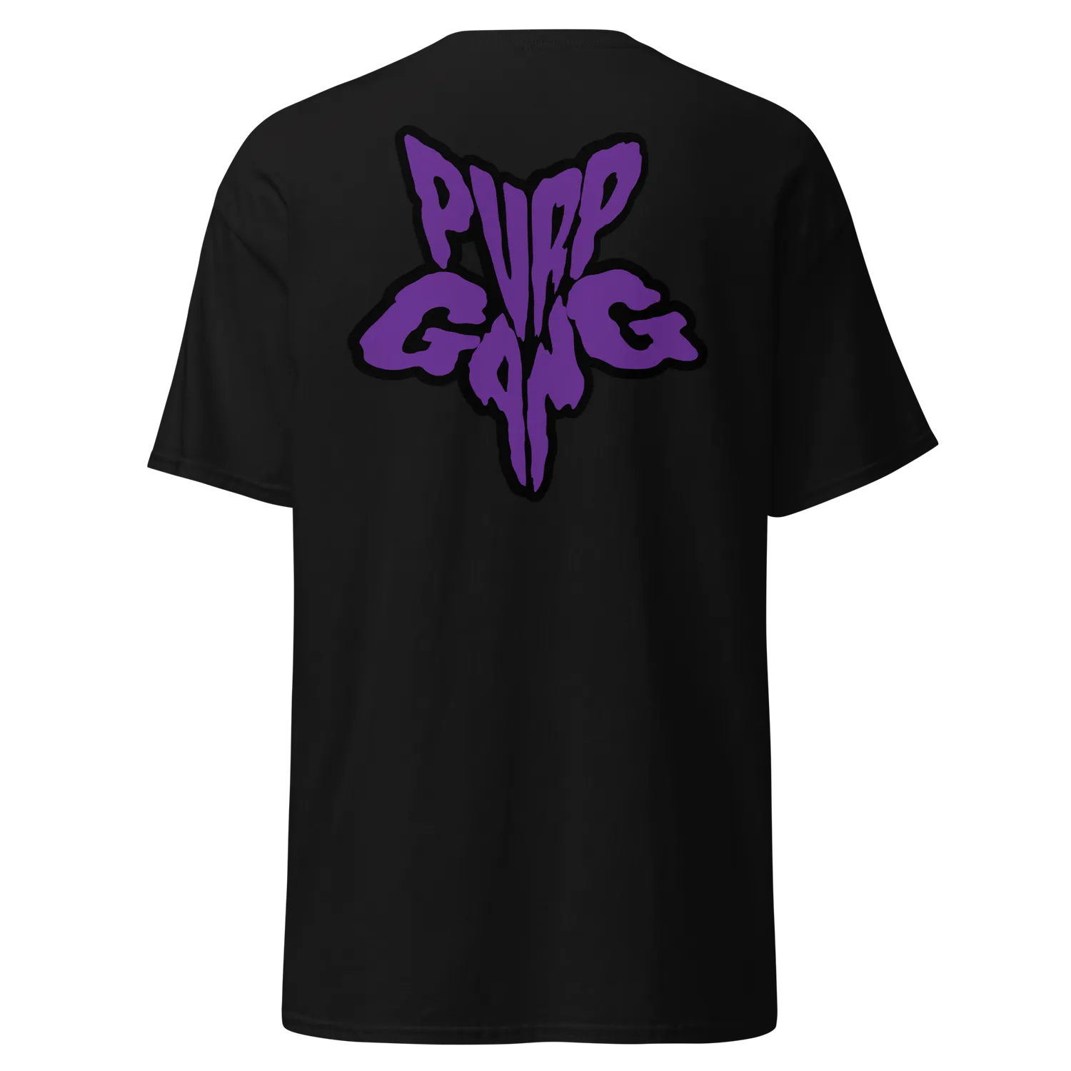 Razel Purp Gang Rock Star T-shirt voor achter zwart