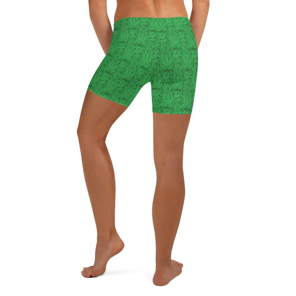 Razel Marijuana Tree Star Shorts spandex