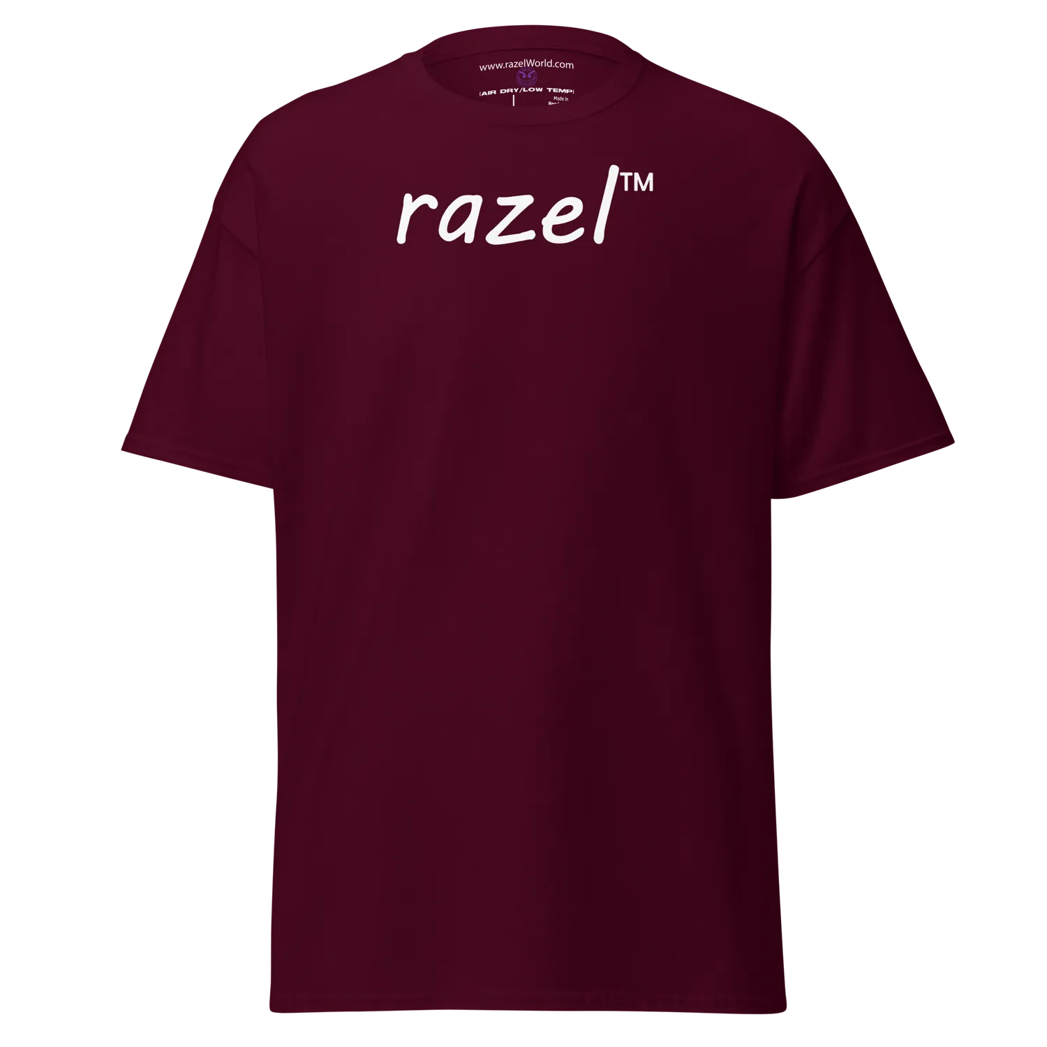 Razel White Tee Centered Chest T-shirt wit katoen