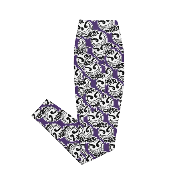 Razel Gang Drip Face Motif Pocket legging met zakken