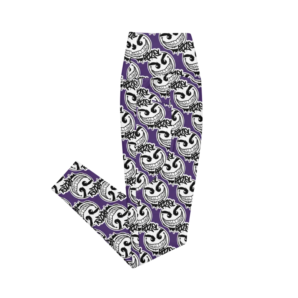 Razel Gang Drip Face Motif Pocket legging met zakken