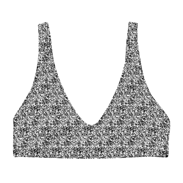 Razel Face QR Code bikinitop padded