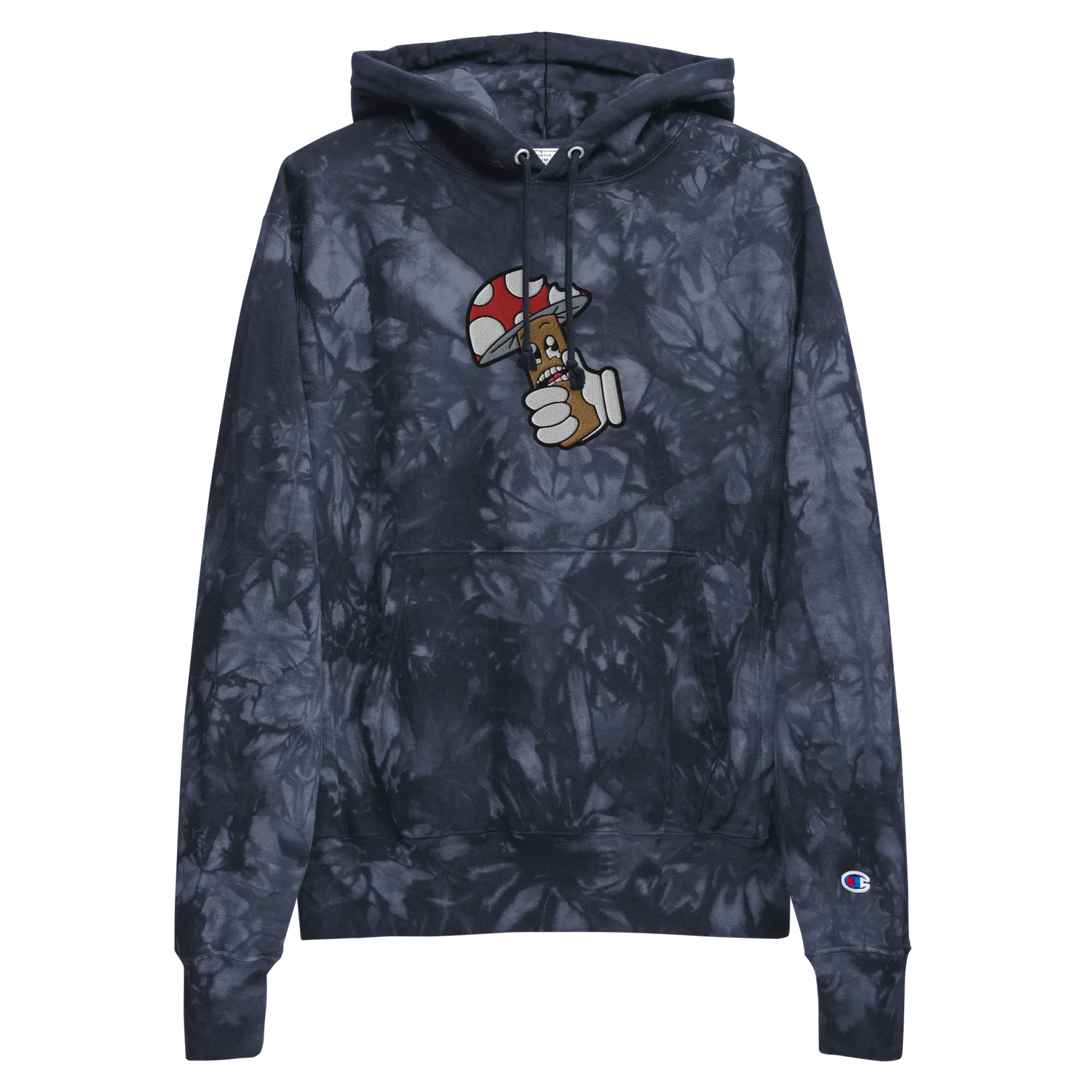 Razel Boom Bite Champion tie-dye hoodie zwart geborduurd