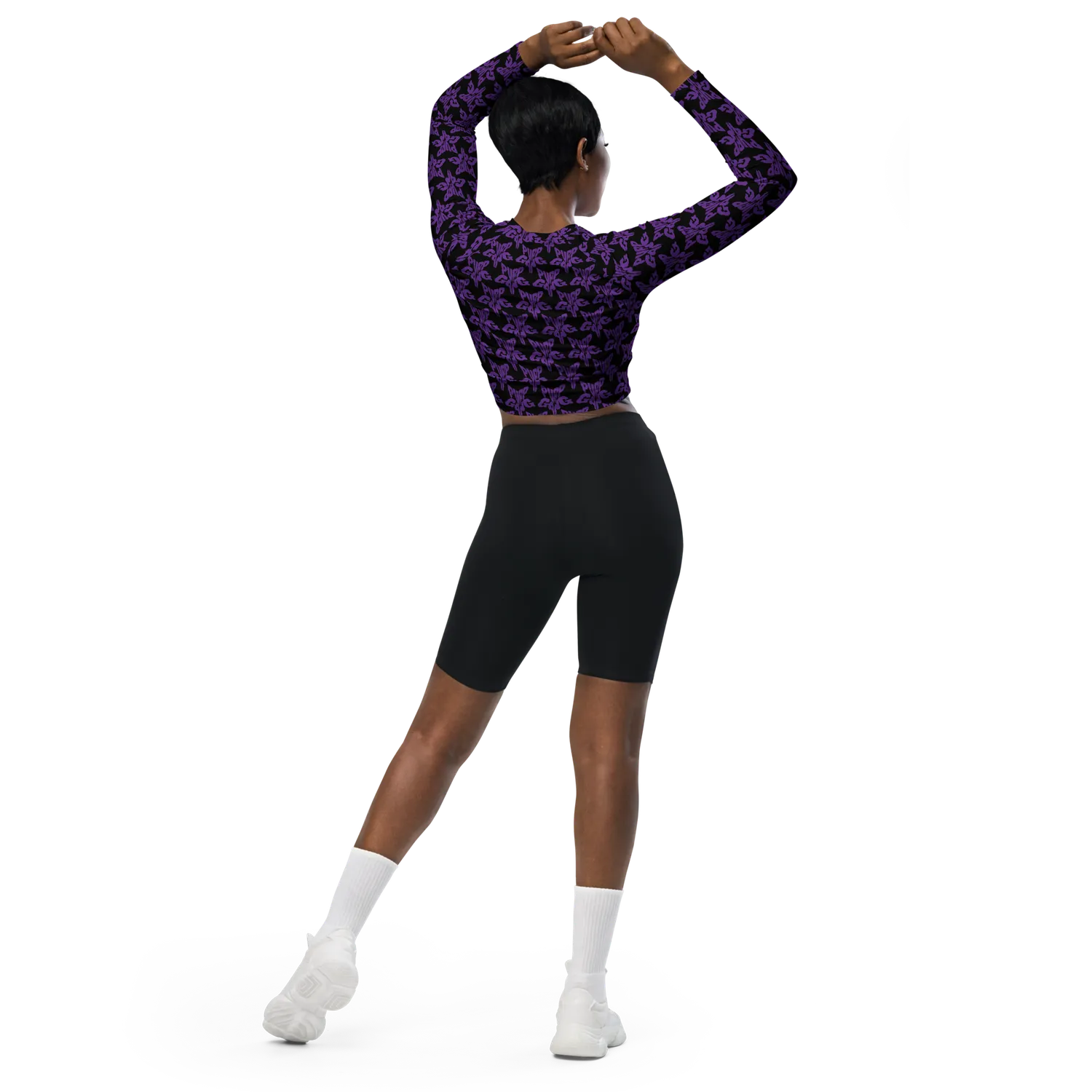 Razel Purp Gang Rock Star longsleeve crop top UPF 50+