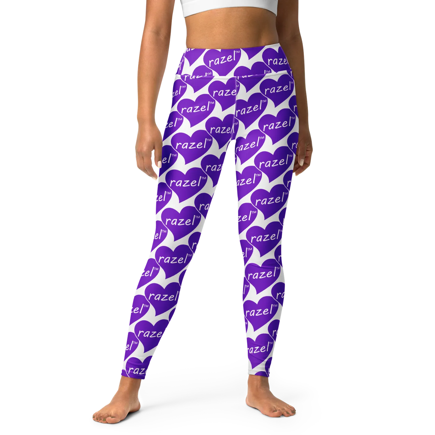 Razel Purple Hearted Legging Motif stretch