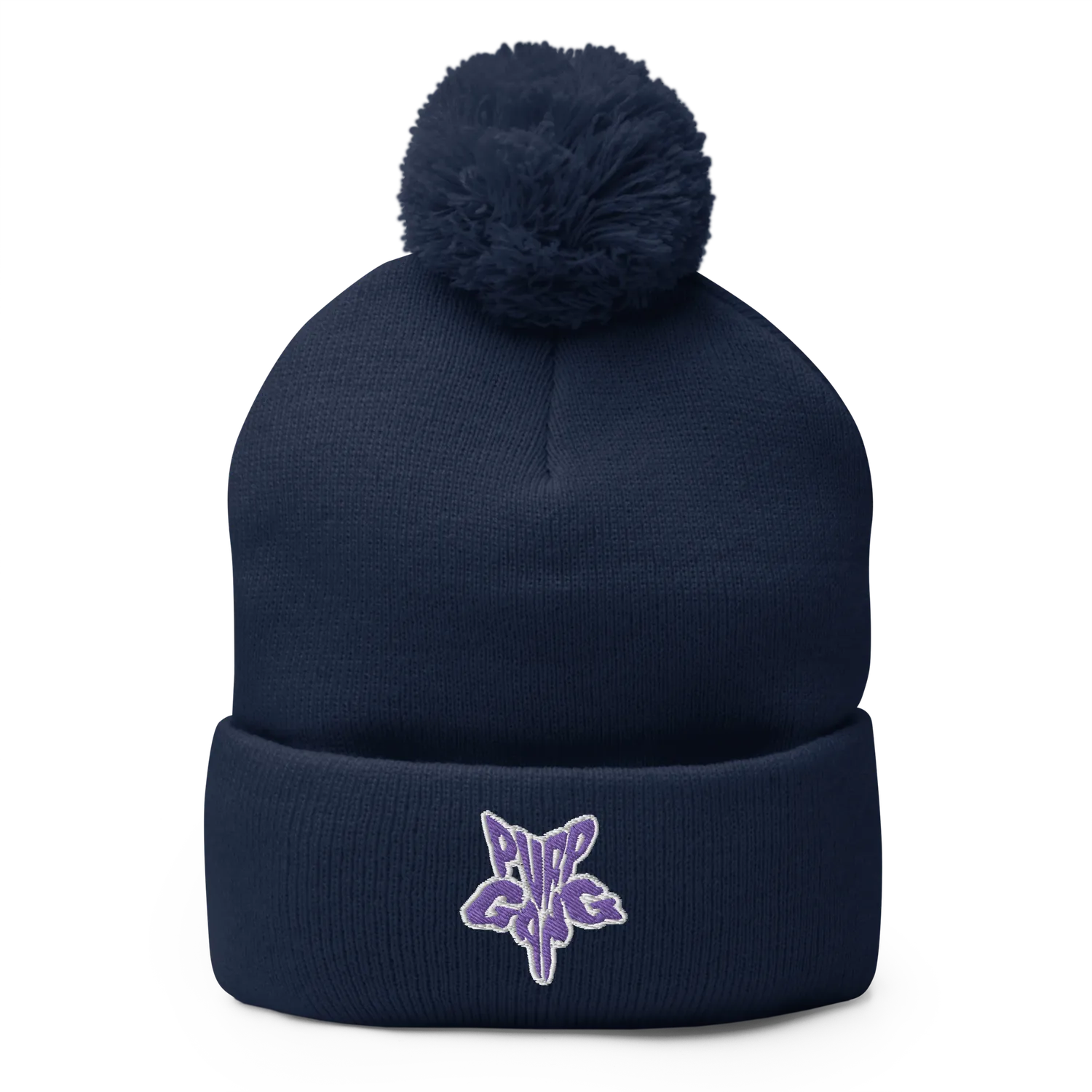 Razel Purp Gang Rock Star beanie zwart pompon