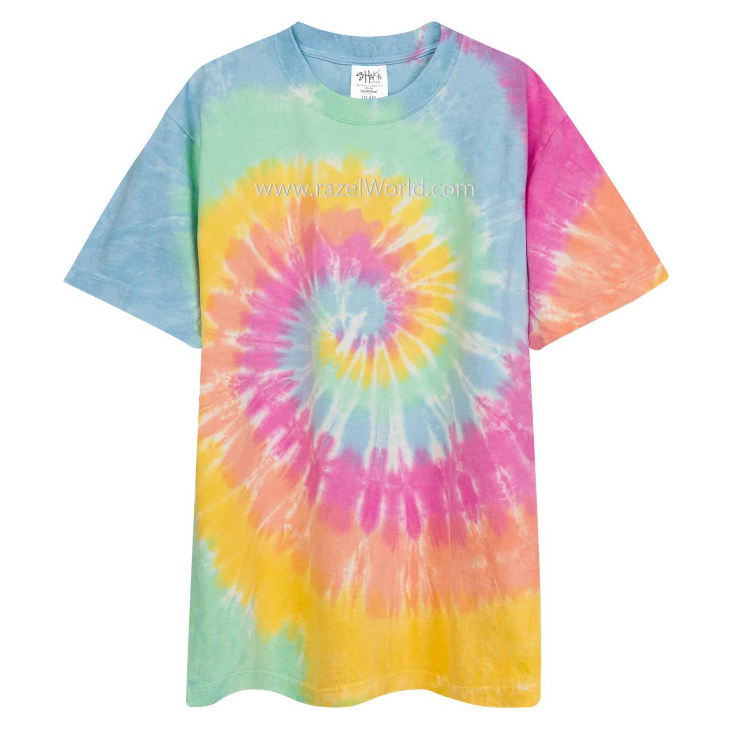 Razel www.razelWorld.com oversized T-shirt katoen rainbow
