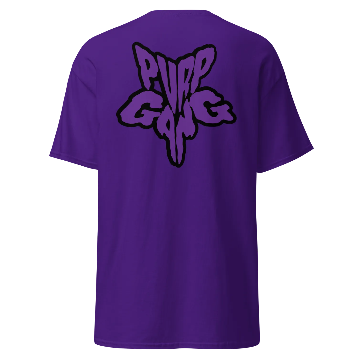 Razel Purp Gang Rock Star T-shirt voor achter zwart
