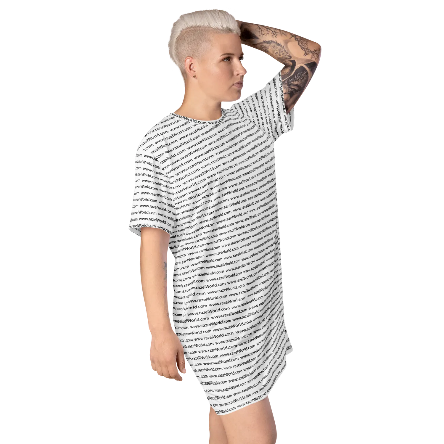 Razel www.razelWorld.com Motif T-shirt jurk oversize stretch