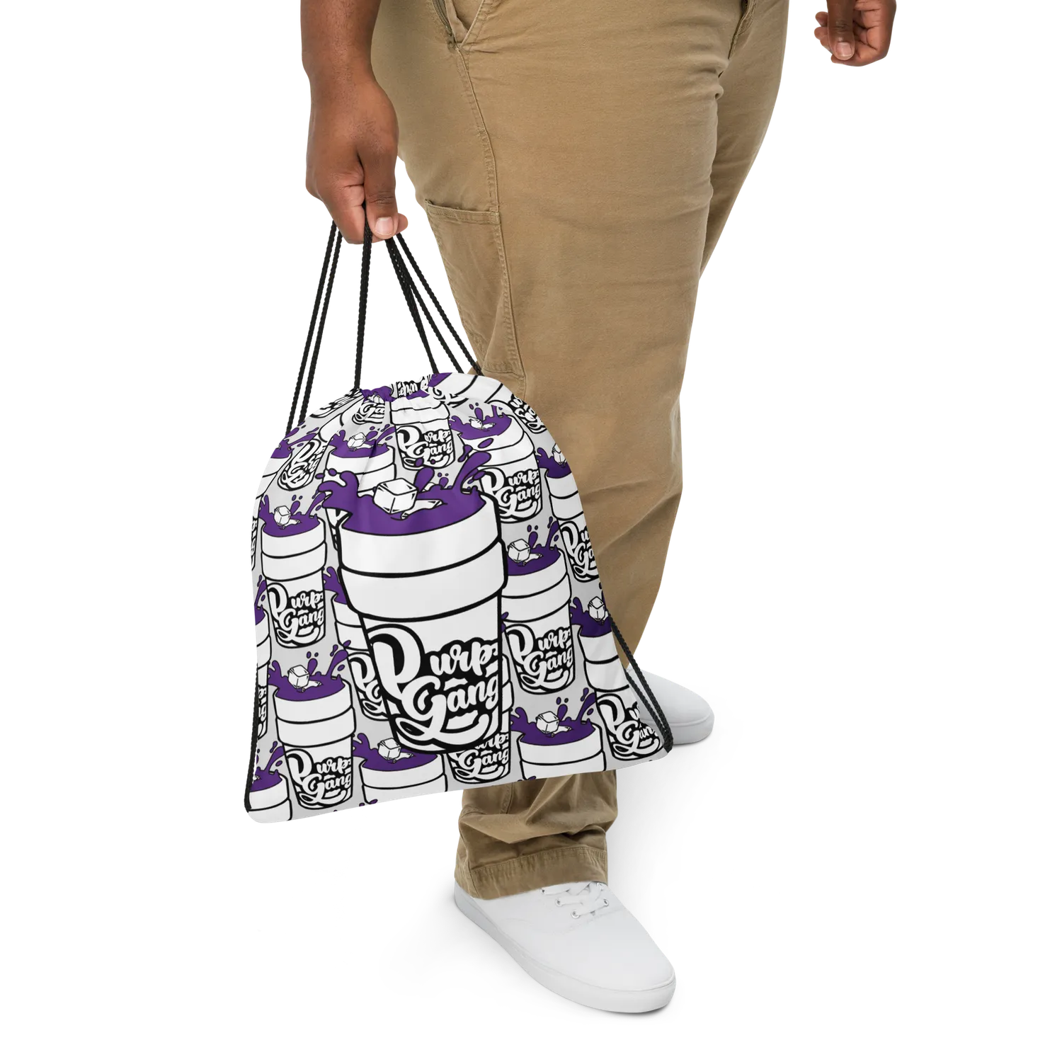 Razel Purp Gang Double Cup gymtas met trekkoord