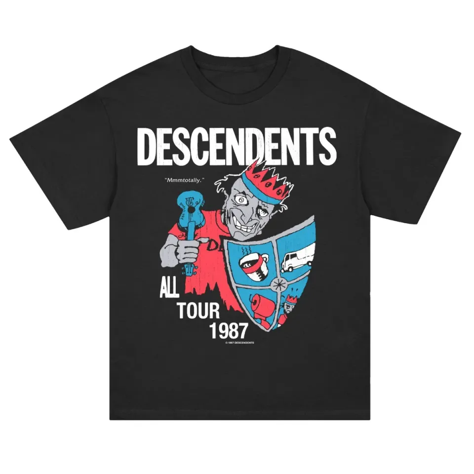 Descendents All Tour 1987 Jester T-shirt zwart katoen