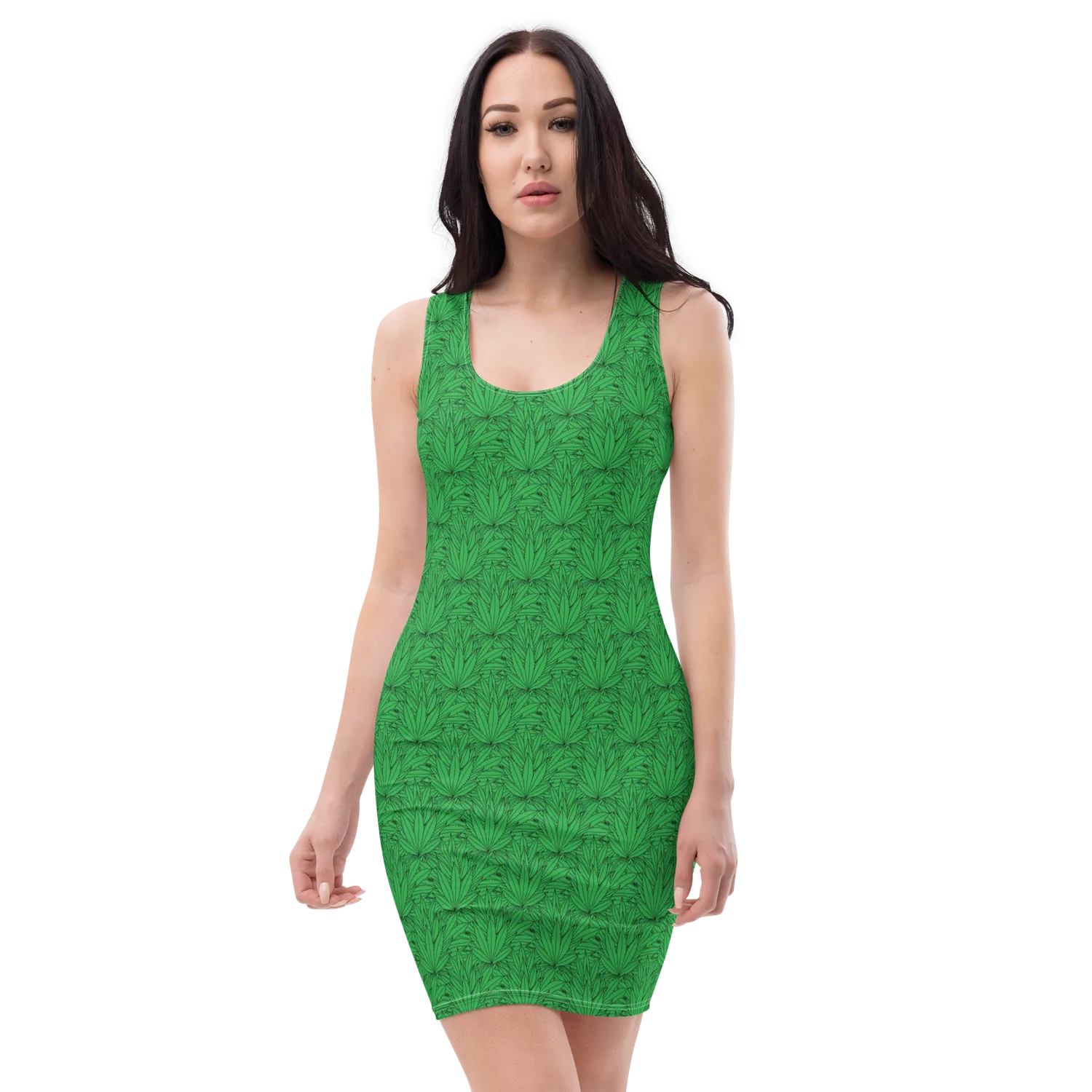 Razel Marijuana Tree Star jurk stretch