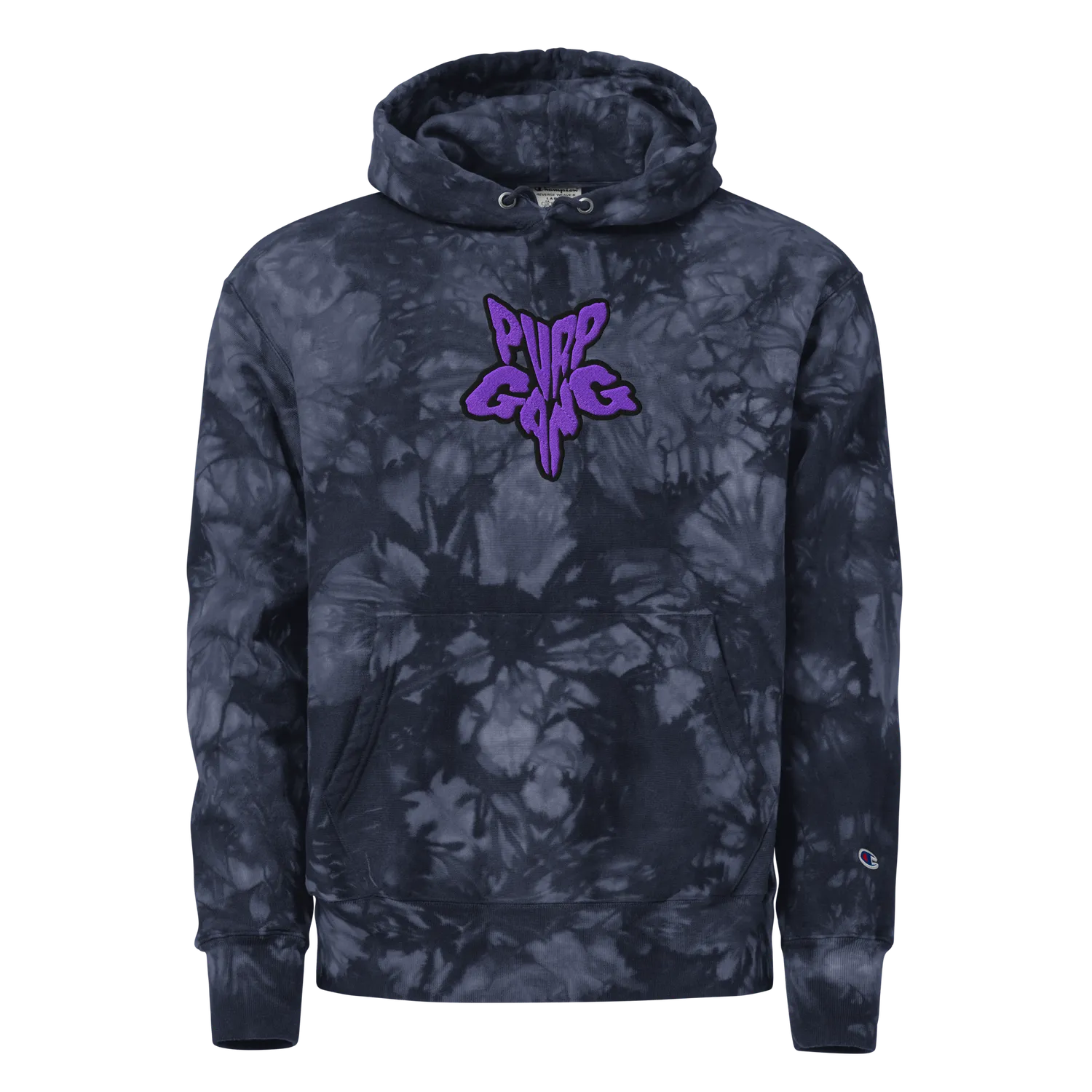 Razel Purp Gang Rock Star Champion Tie-Dye Hoodie zwart