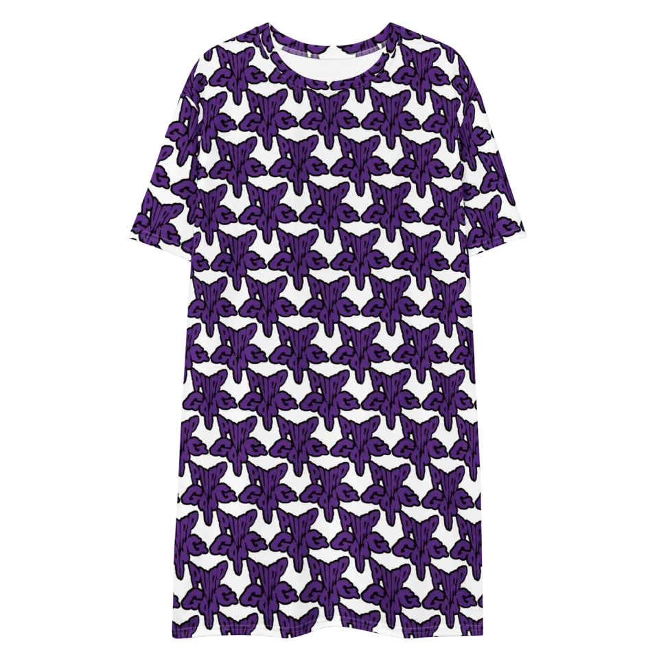Razel Purp Gang Rock Star t-shirt jurk oversize