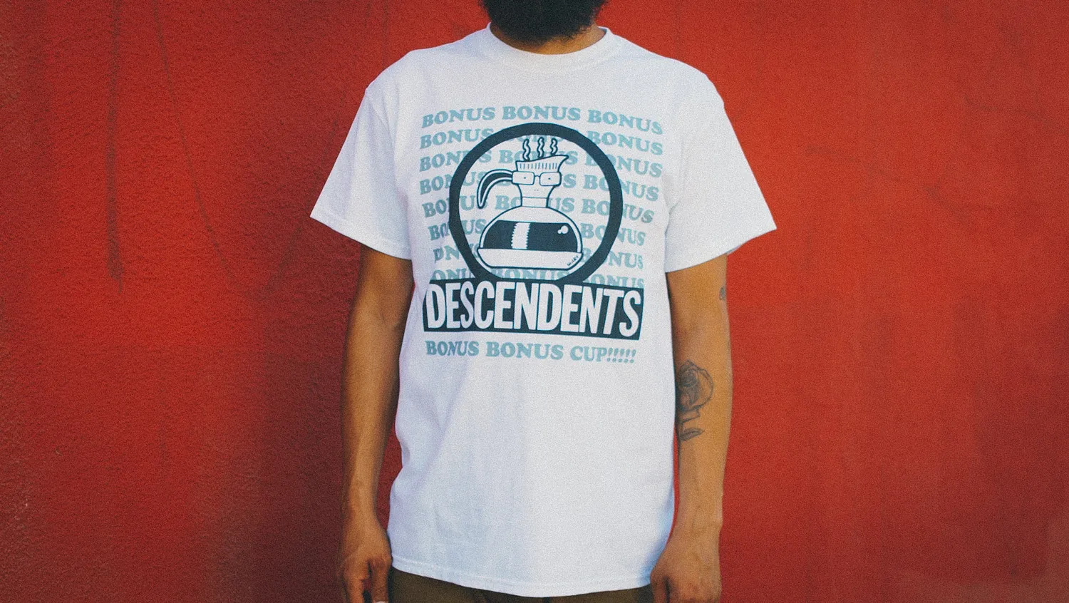 Descendents Bonus Bonus Cup T-shirt wit katoen