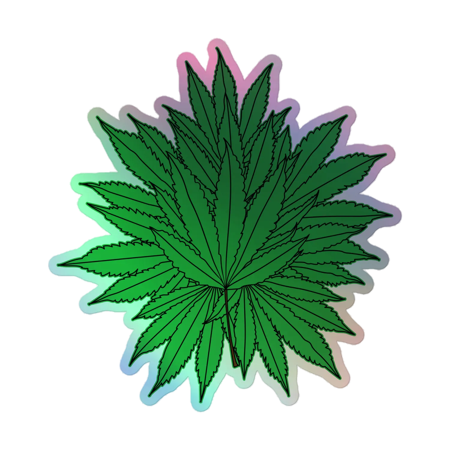 Razel Marijuana Tree Star Sticker Holografisch 7,6cm