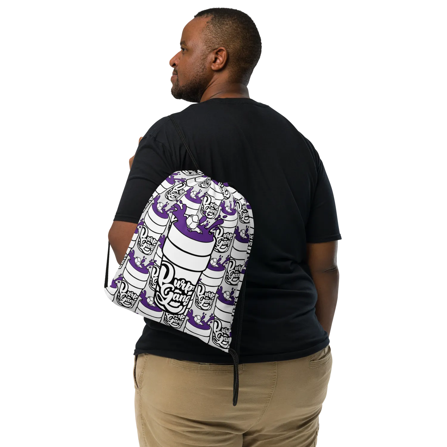 Razel Purp Gang Double Cup gymtas met trekkoord