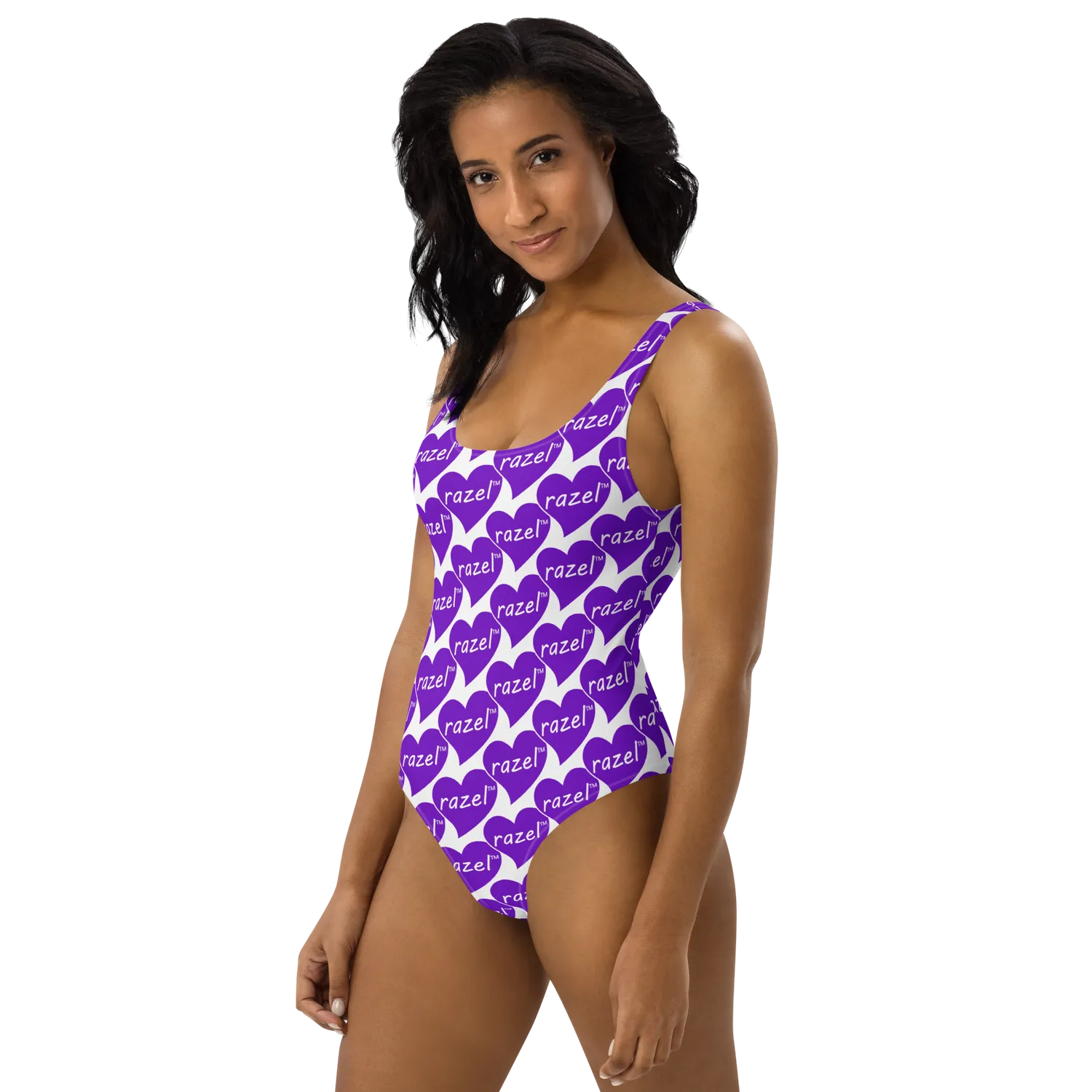 Razel Purple Hearted Motif badpak cheeky chloorbestendig