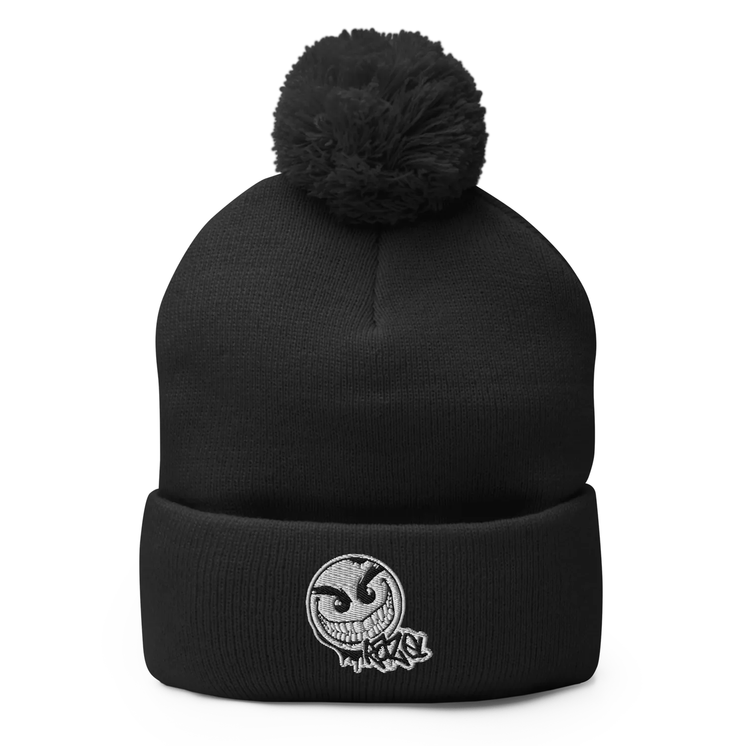 Razel Gang Drip Face pompon muts zwart