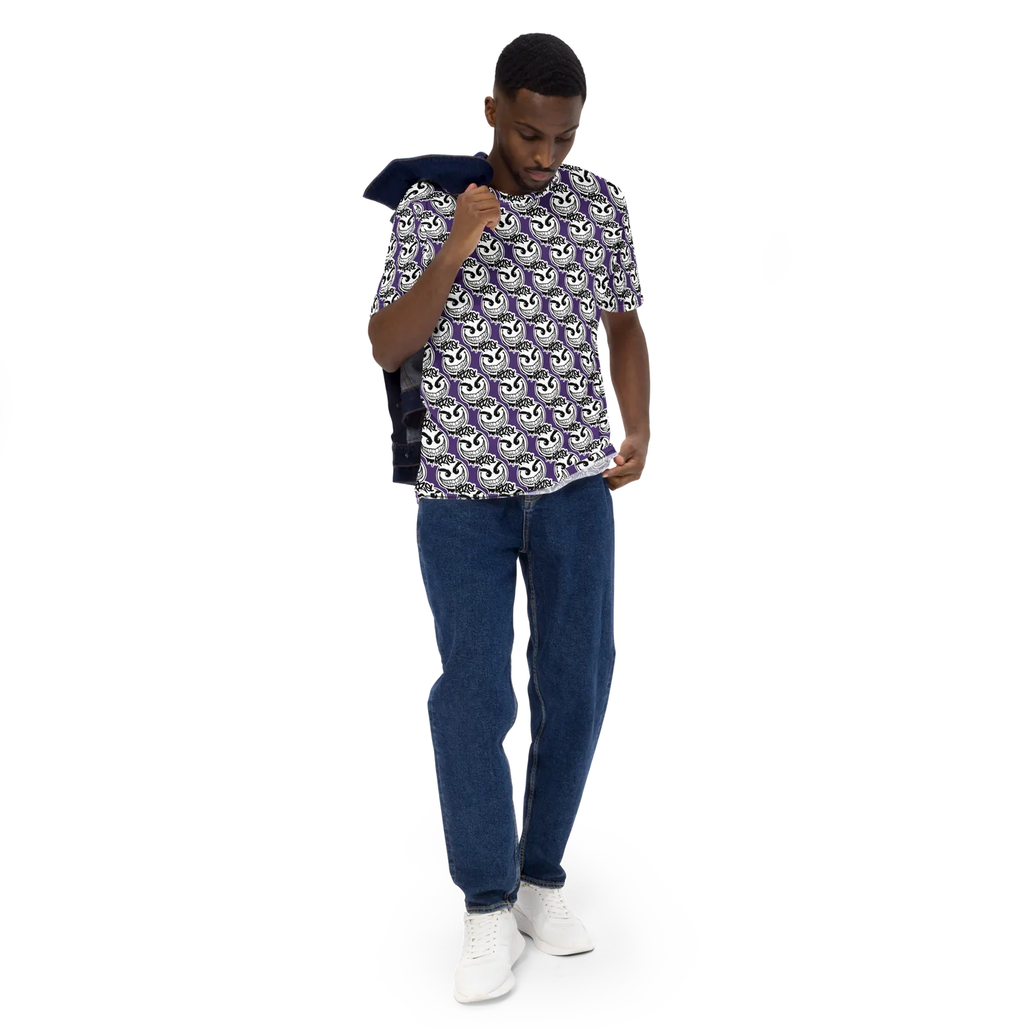 Razel Gang Drip Face Motif T-shirt stretch regular fit