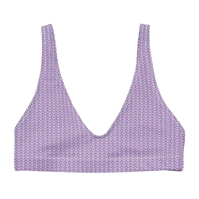 Razel Face Motif Bikini Top padded gerecycled polyester