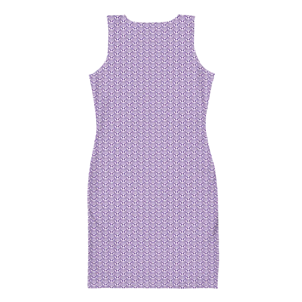 Razel Face Motif Classy Dress jurk stretch