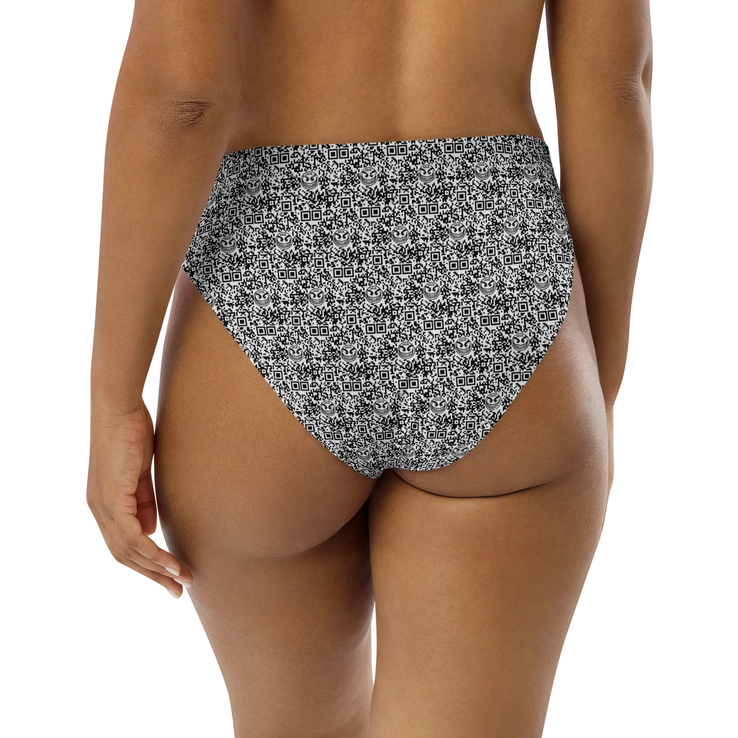 Razel Face QR Code high-waisted bikinibroekje gerecycled