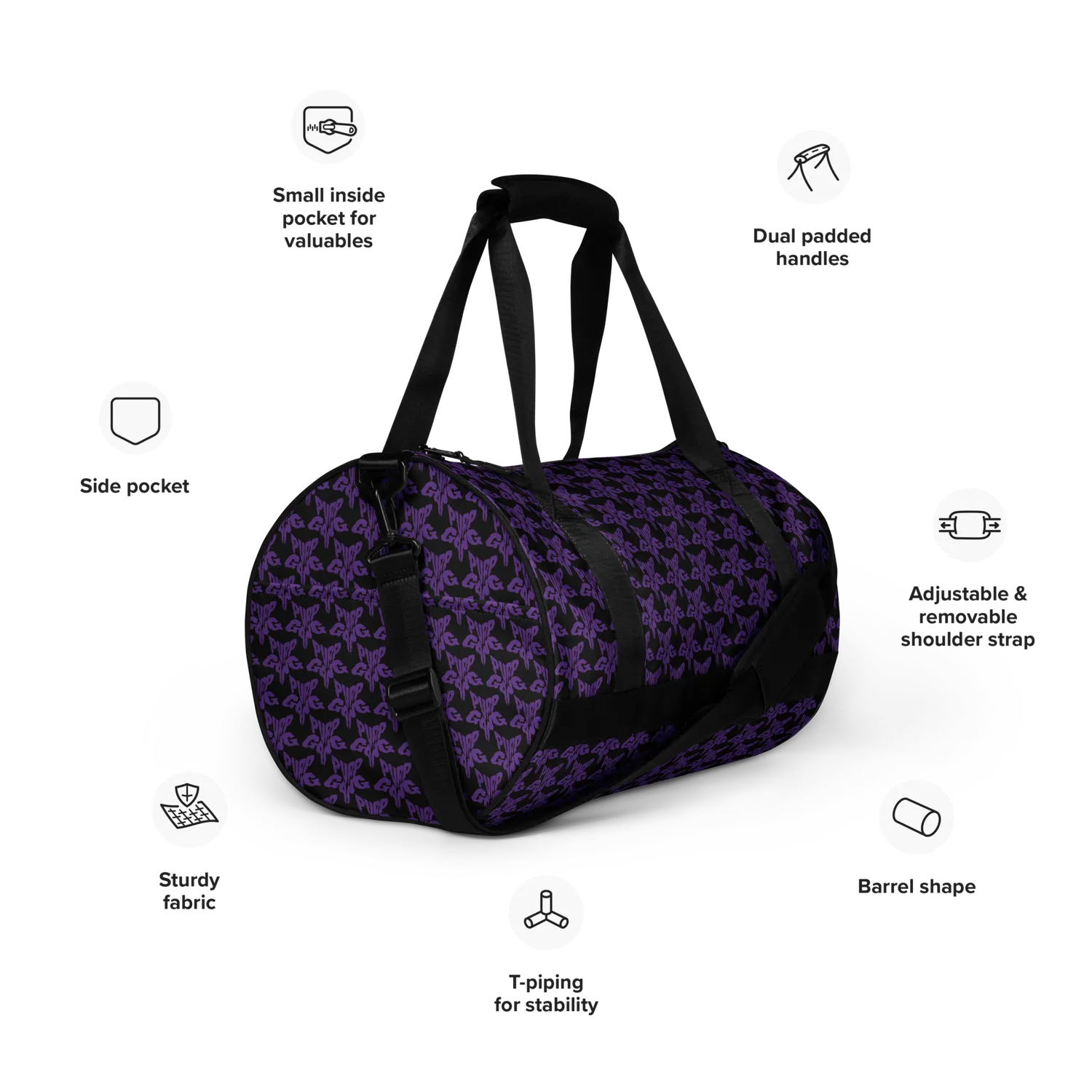 Razel Purp Gang Rock Star Motif sporttas waterafstotend