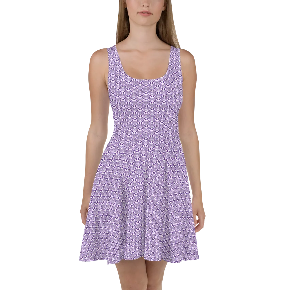 Razel Face Motif zonnejurk skater zwart
