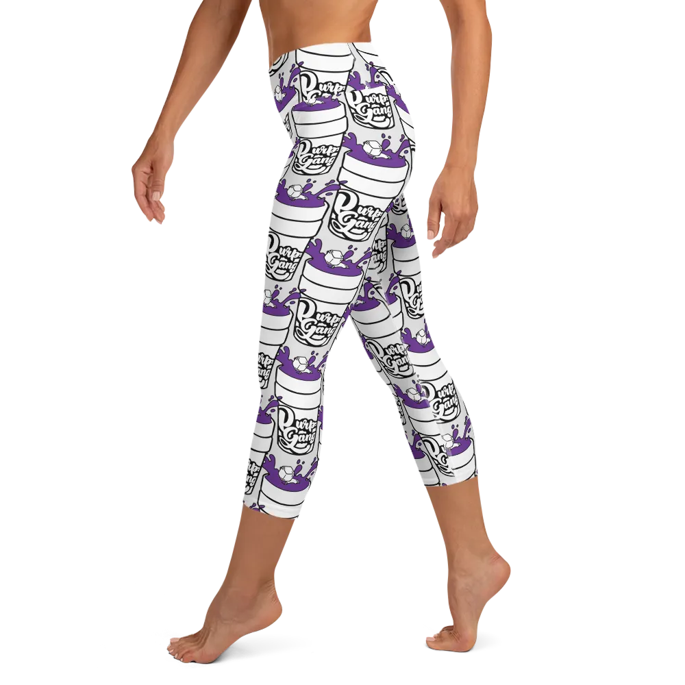 Razel Purp Gang Double Cup yoga capri driekwart high waist