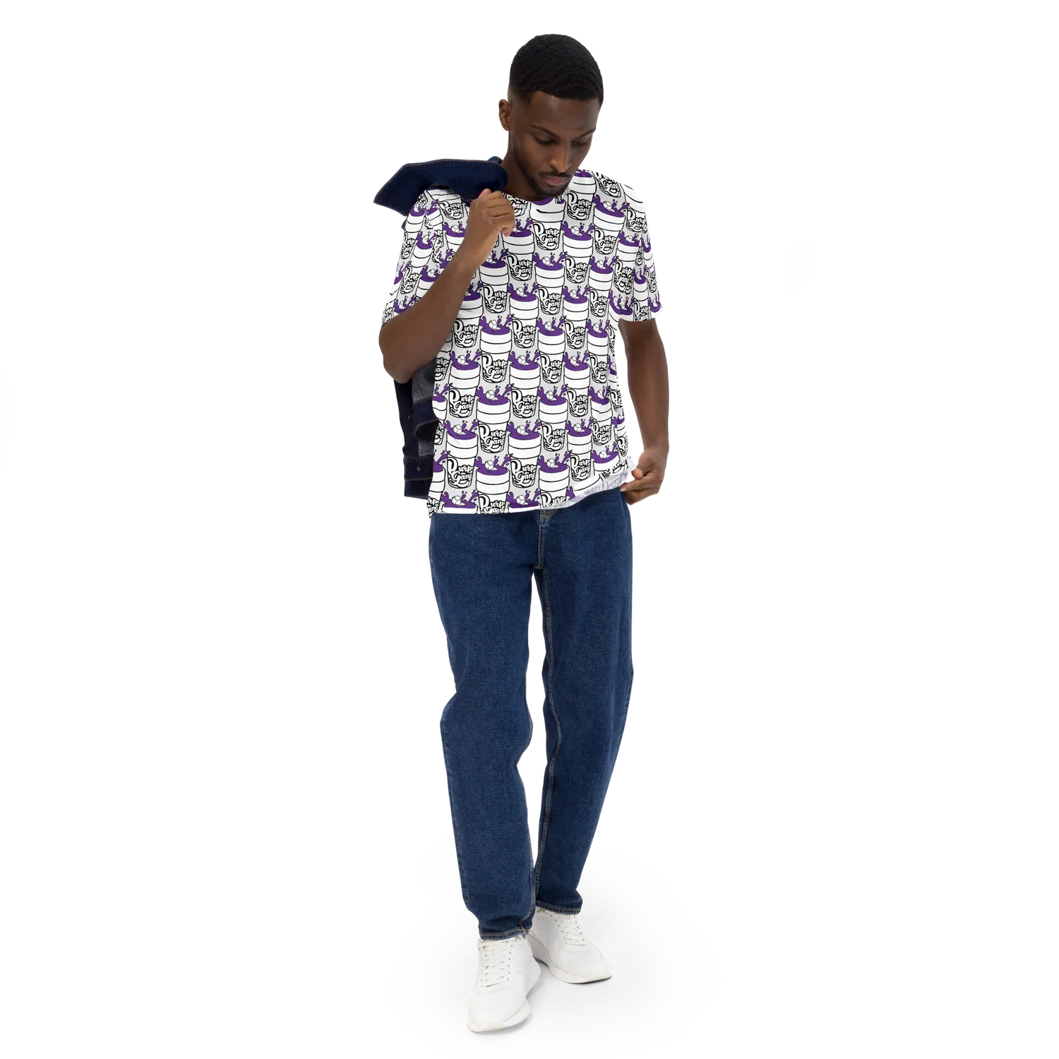 Razel Purp Gang Double Cup Motif T-shirt stretch