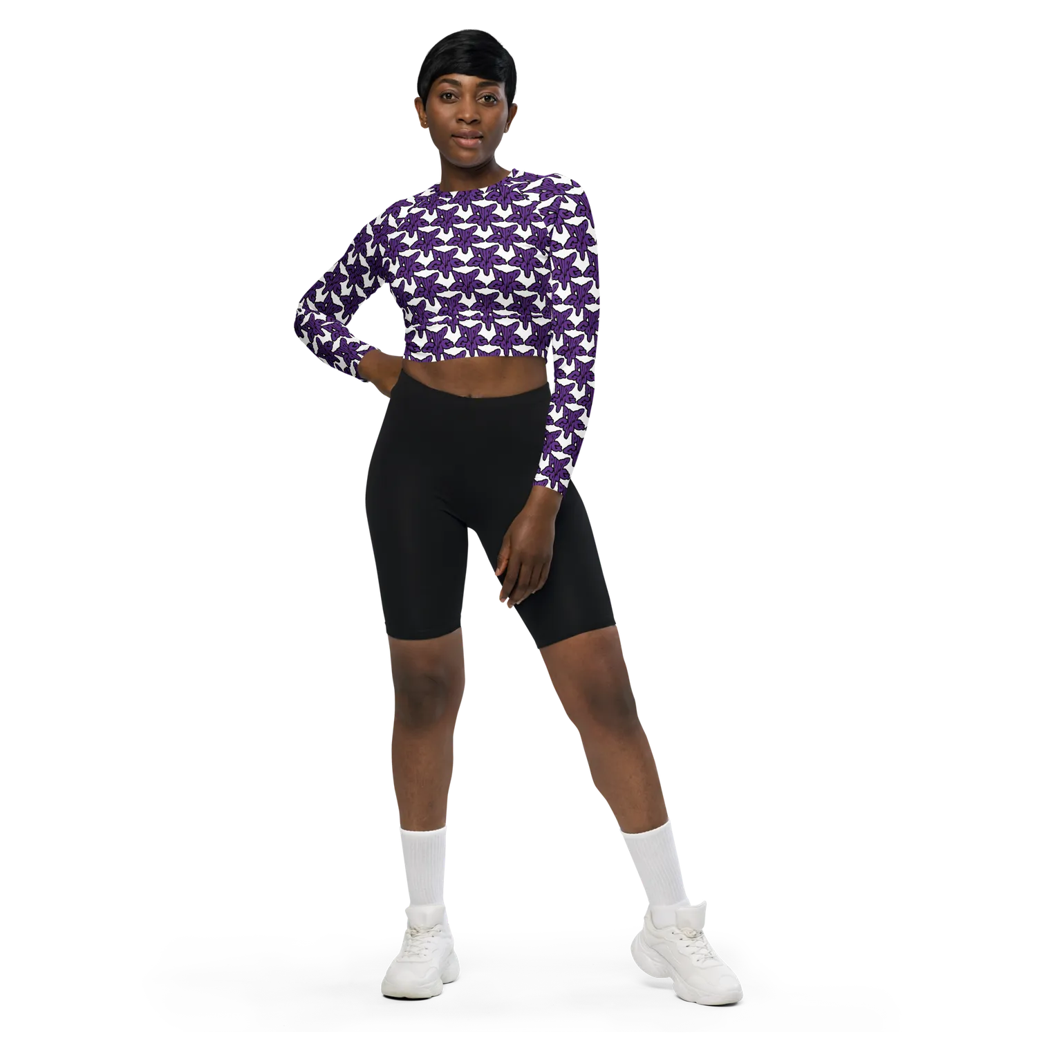 Razel Purp Gang Rock Star croptop lange mouwen