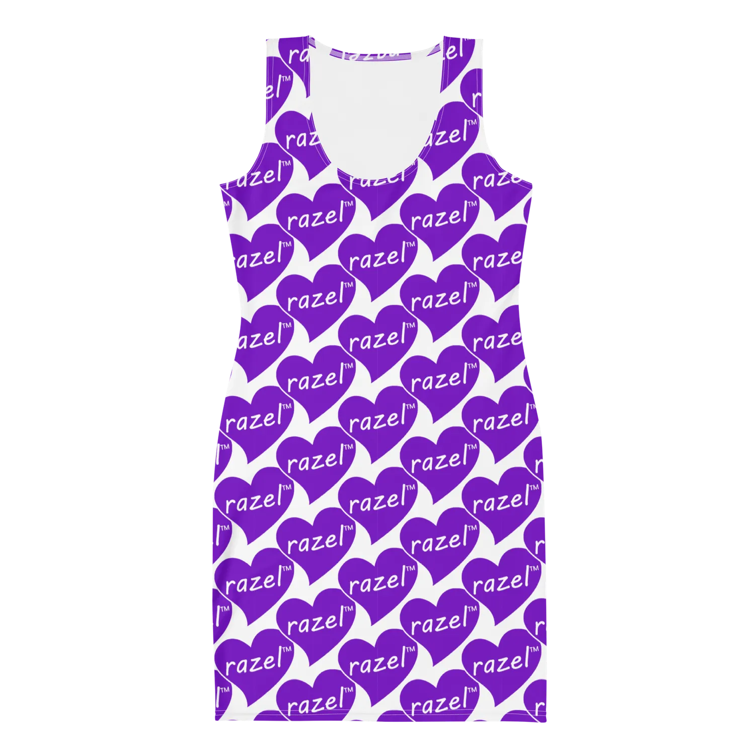 Razel Purple Hearted jurk stretch cocktailjurk
