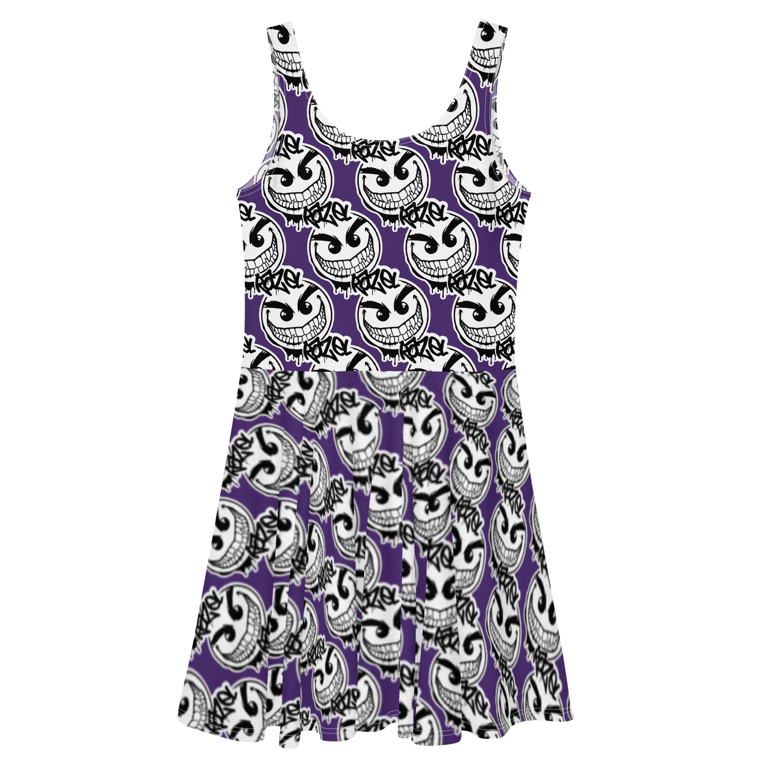 razel Gang Drip Face Motif Zonnejurk skater