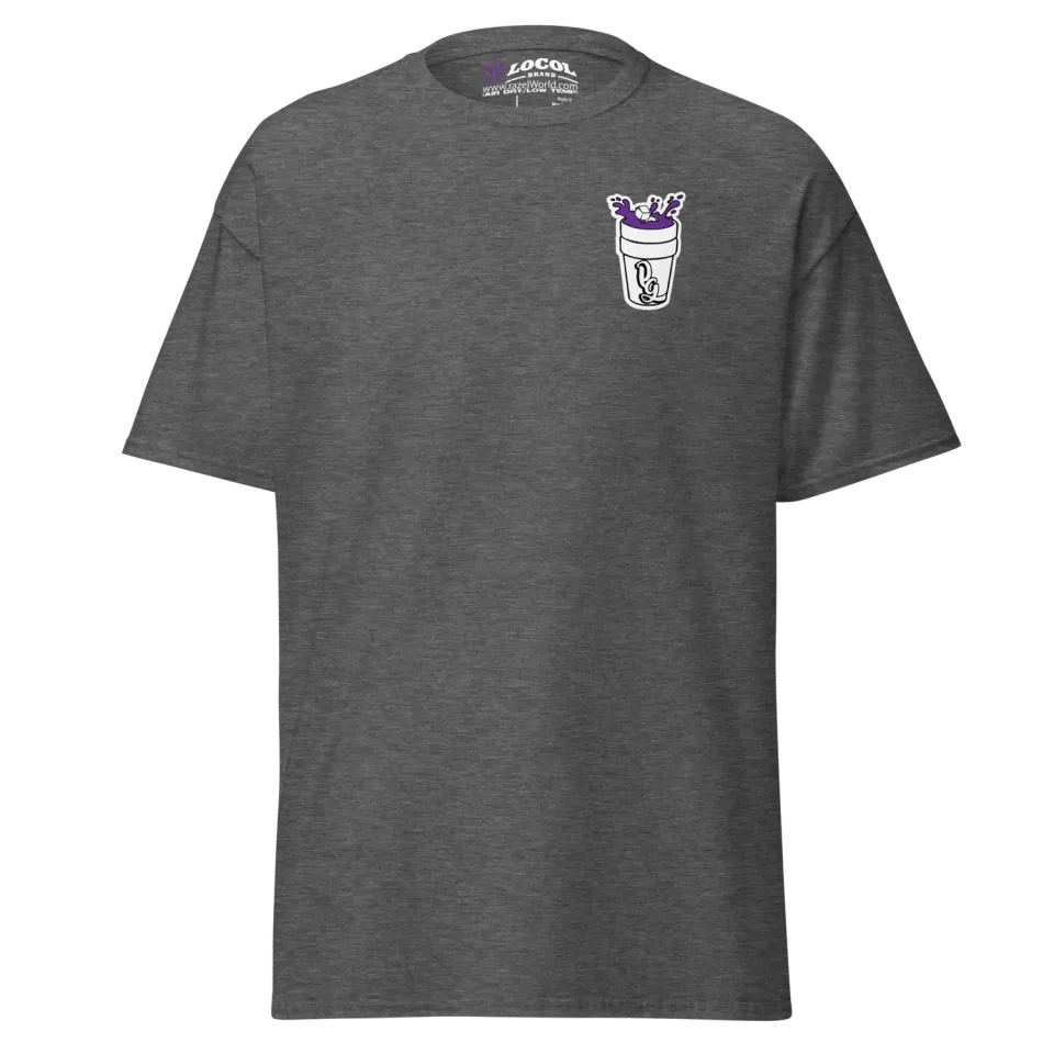 Razel Purp Gang Double Cup T-shirt Zwart Katoen