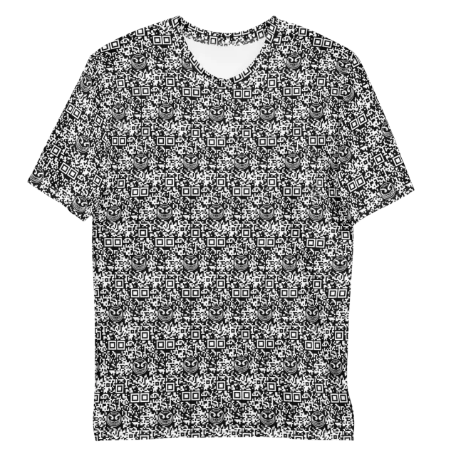 Razel Face QR Code T-shirt stretch regular fit