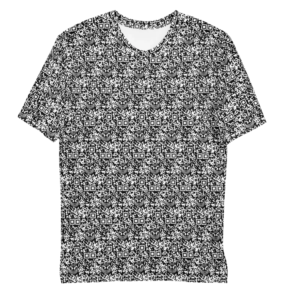 Razel Face QR Code T-shirt stretch regular fit
