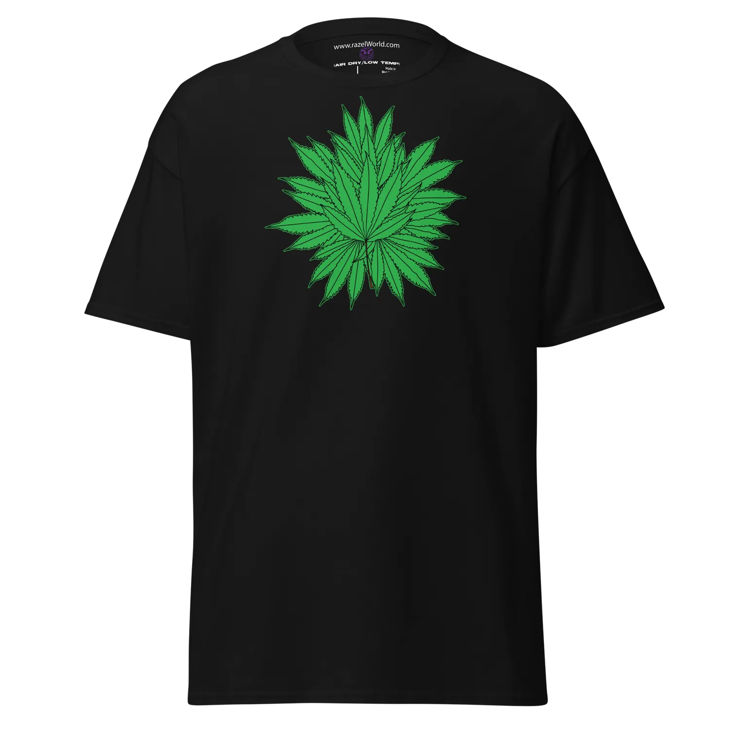 Razel Marijuana Tree Star T-shirt Zwart L katoen