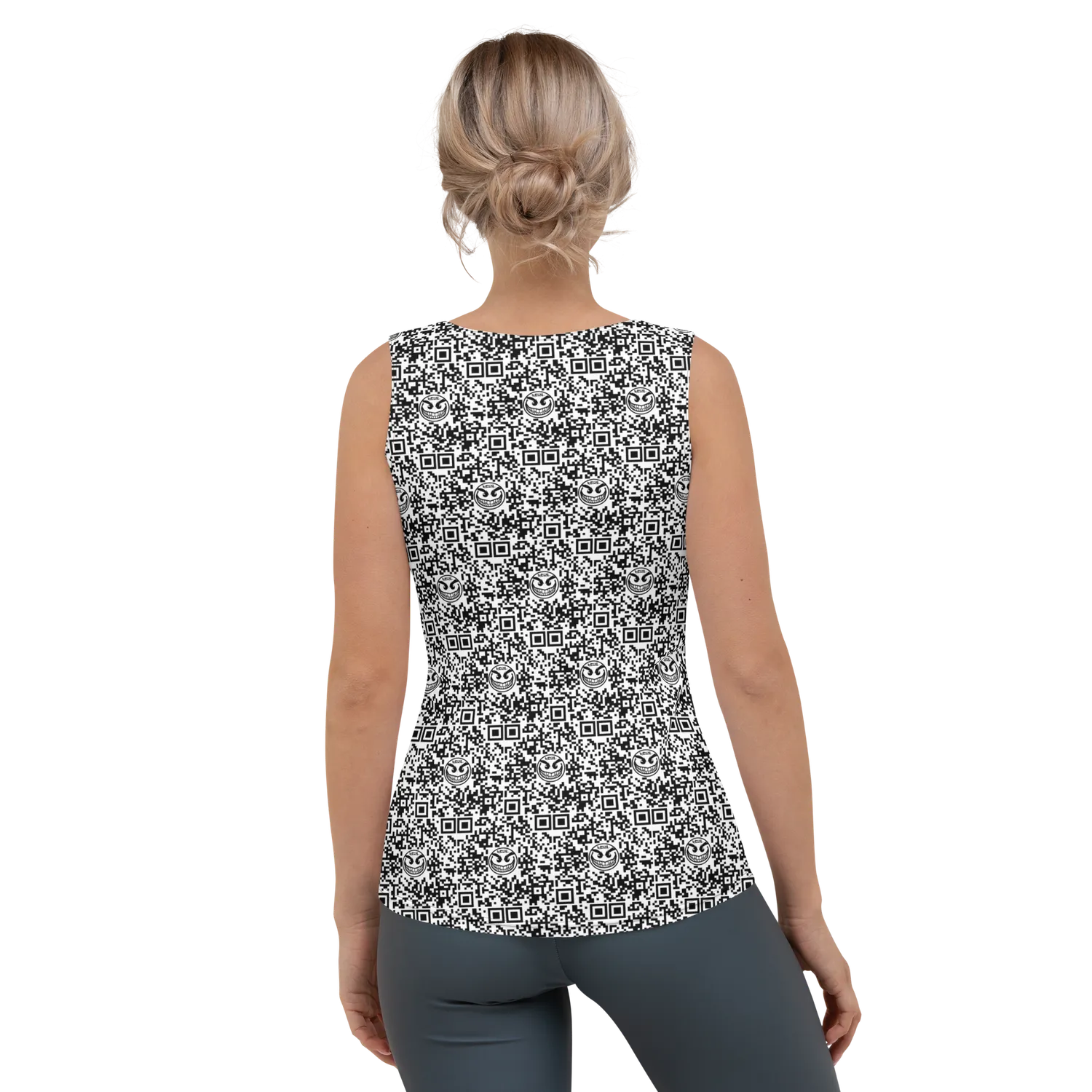 Razel Face QR Code tanktop dames stretch
