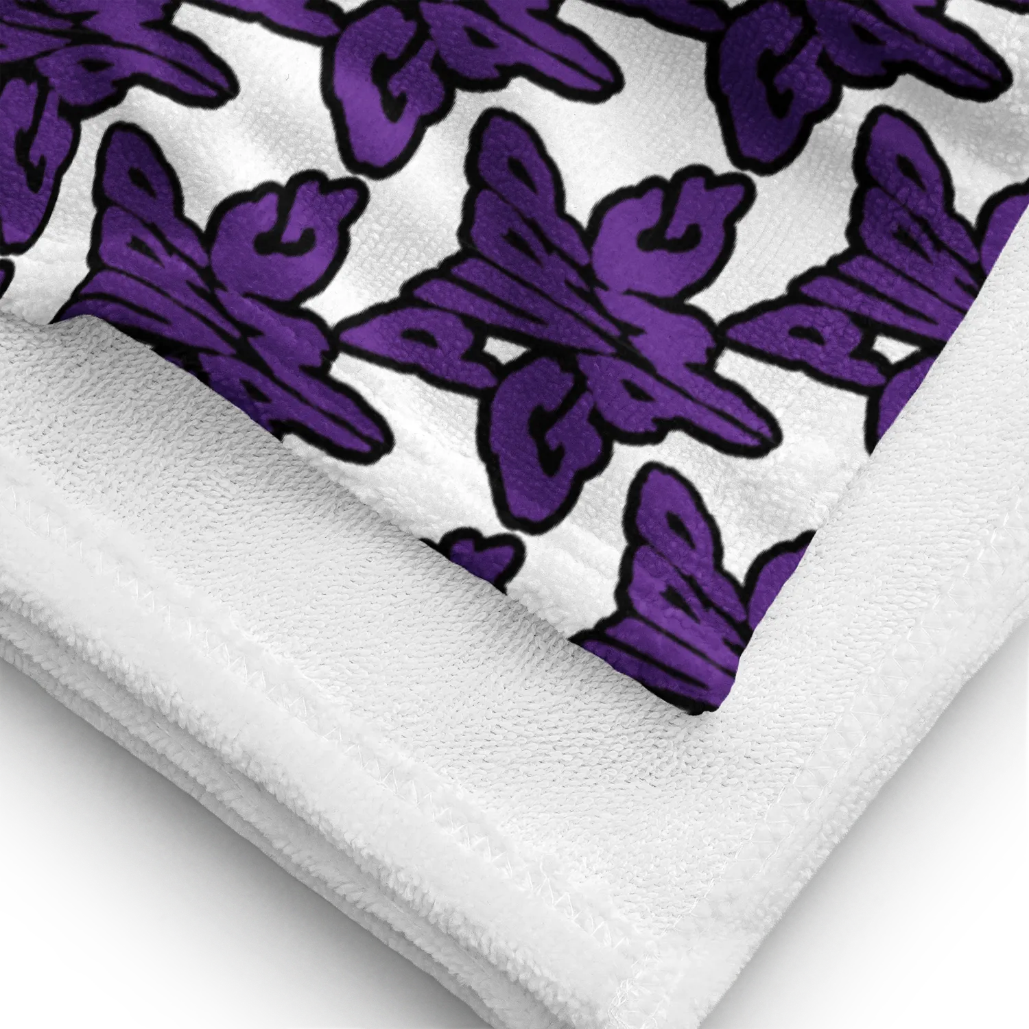 Razel Purp Gang Rock Star Motief Handdoek 76x152 katoen