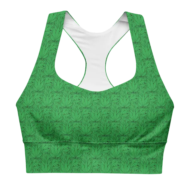 Razel Marijuana Tree Star Motif crop top met padding