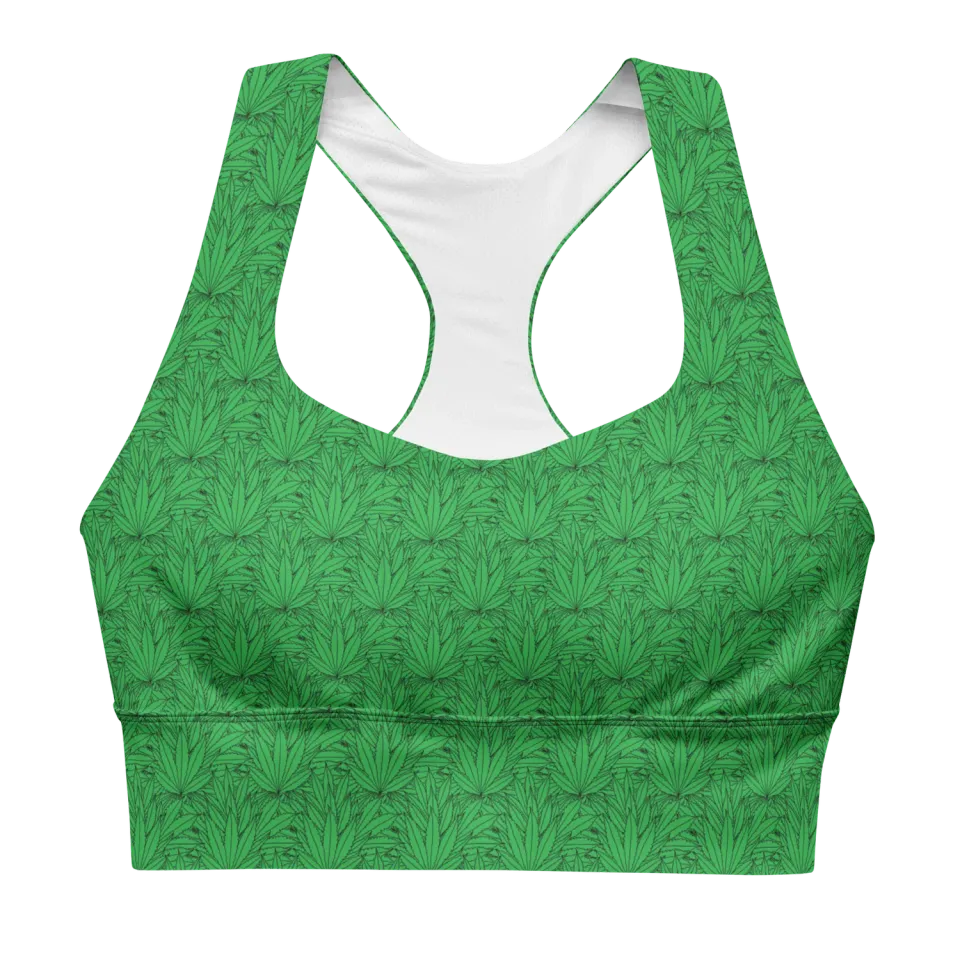 Razel Marijuana Tree Star Motif crop top met padding