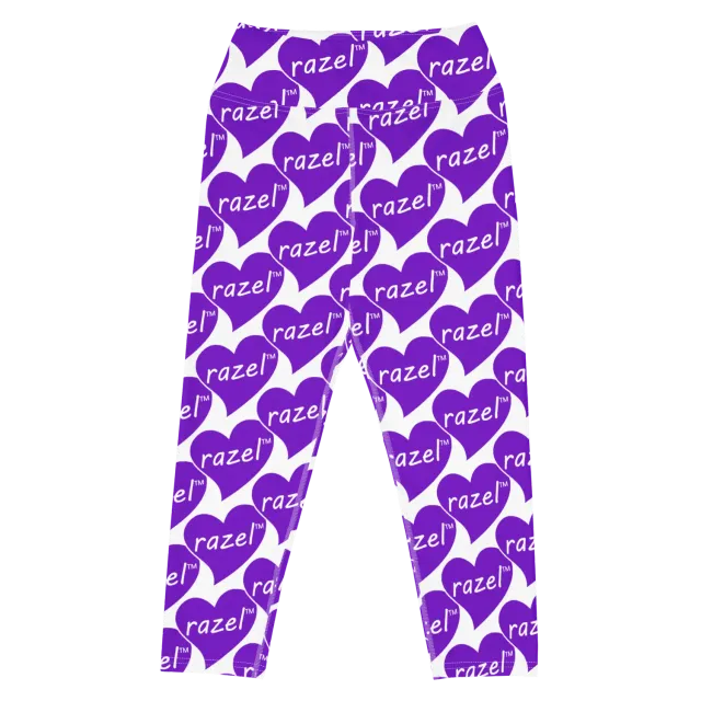 Razel Purple Hearted yoga capri high waist
