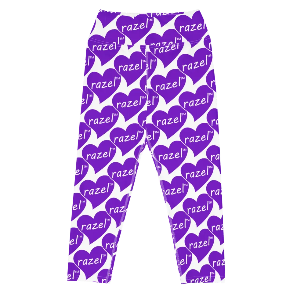 Razel Purple Hearted yoga capri high waist