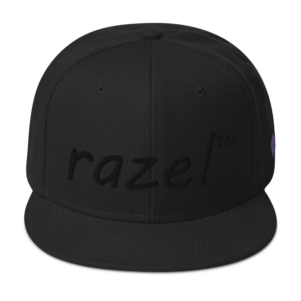 Razel Snapback pet zwart wolmix