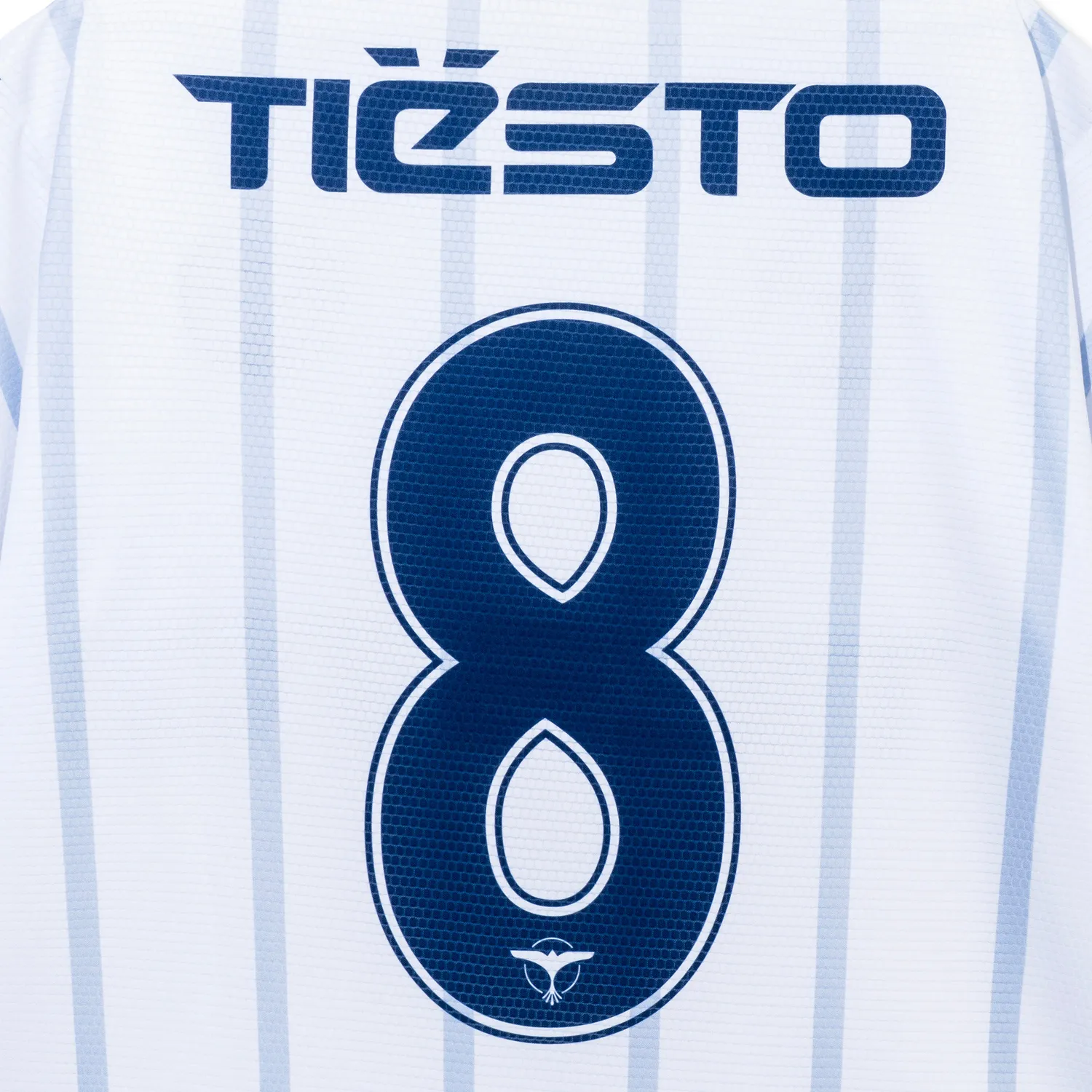 Tiësto Dreamstate Soccer Jersey voetbalshirt wit/blauw satijn