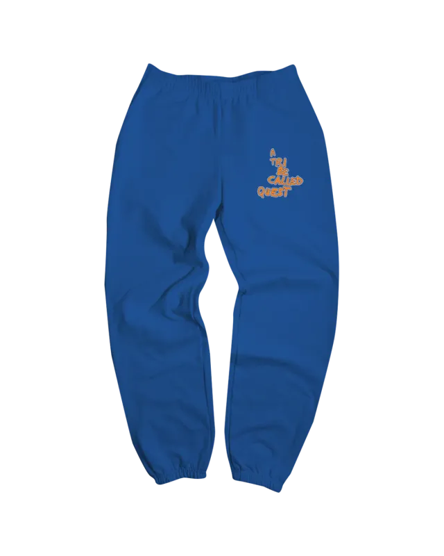 Tribe Called Quest ATCQ joggingbroek blauw oranje logo