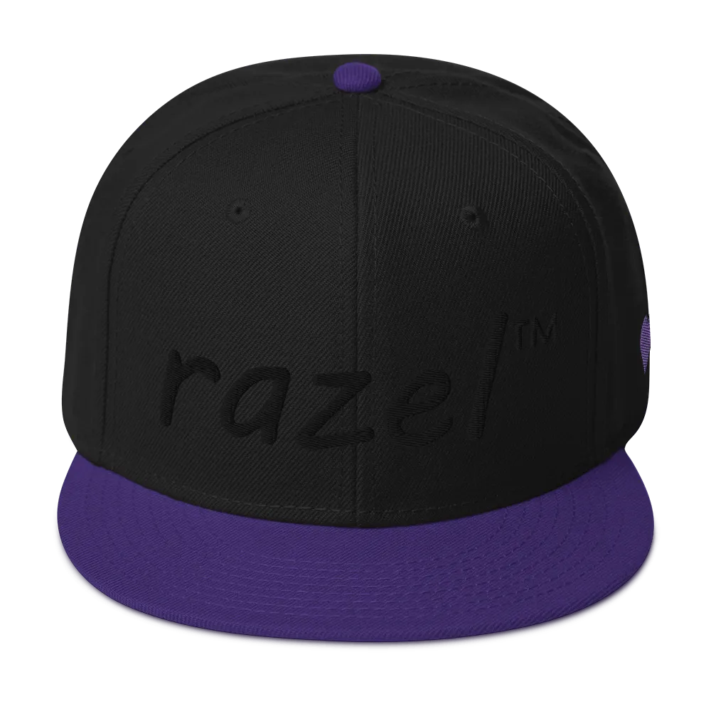 Razel Snapback pet zwart wolmix