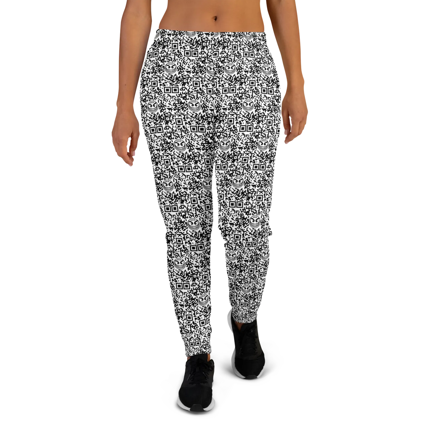 Razel Face QR Code Motif joggingbroek dames slim fit